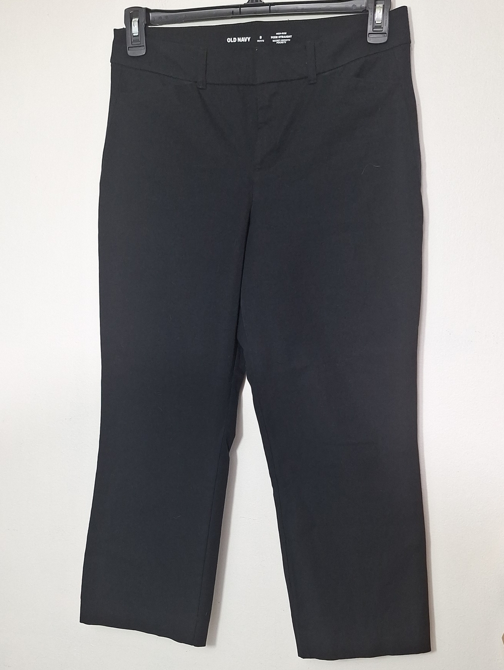 Old Navy High Rise Pixie Straight Pants Chinos - Black